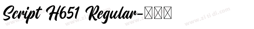 Script H651 Regular字体转换 Script H651 Regular字体转换